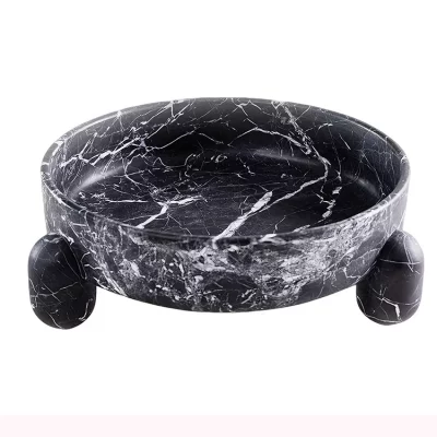 custom black marble bowl