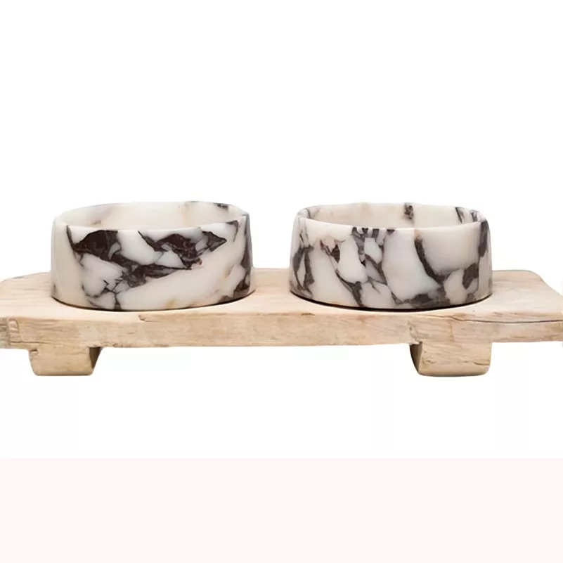 Purple marble best food and water bowls for dogs