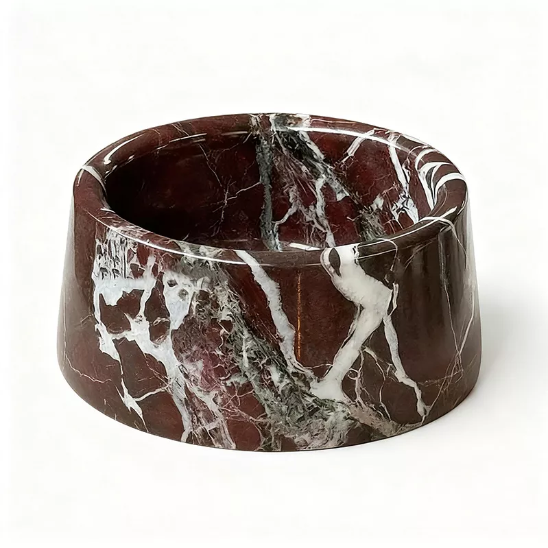 Purple royal marble dog feeders
