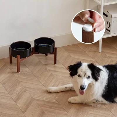 ceramic dog bowls with stand3