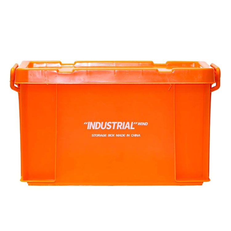 Orange PP industrial first aid box for workplace and factory medical supplies