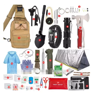 TICAREFAK Camping First Aid Pack – Outdoor Survival Gear Kit for Camping, Hiking & Adventure – Military Style Medical Pouch, Available in Black, Green, and Khaki