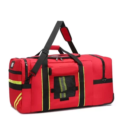 Firefighting First Aid Kit with Wheels | Waterproof Fireproof Rescue Equipment Bag