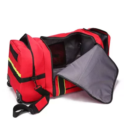 Firefighting First Aid Kit with Wheels – Large-Capacity Waterproof Fireproof Rescue Equipment Bag