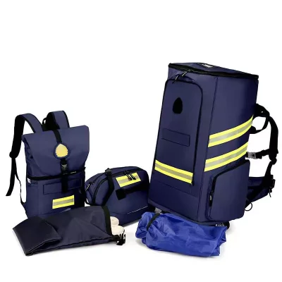 Firefighter First Aid Kit – 100L Heavy-Duty Emergency Rescue Backpack | 420D Nylon Oxford, Multi-Compartment, Professional EMS Response Bag