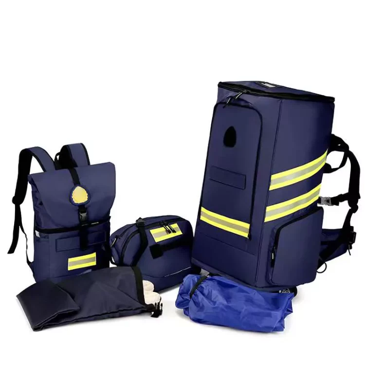 Firefighter First Aid Kit – 100L Heavy-Duty Emergency Rescue Backpack | 420D Nylon Oxford, Multi-Compartment, Professional EMS Response Bag