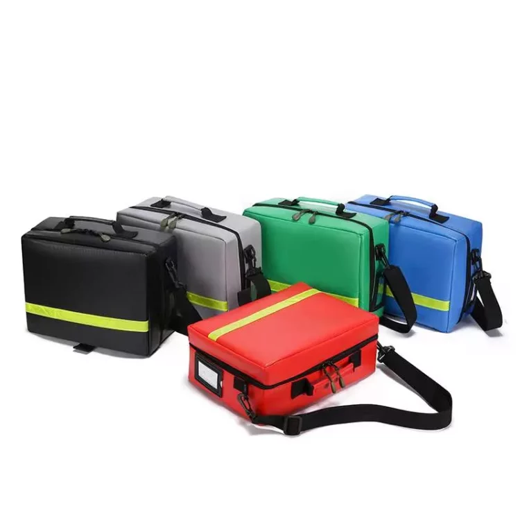 professional firefighter first aid bag used in emergency medical response