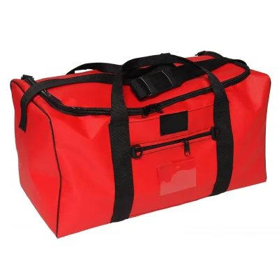 firefighter first aid duffel bag red pvc large capacity fire rescue medical equipment bag