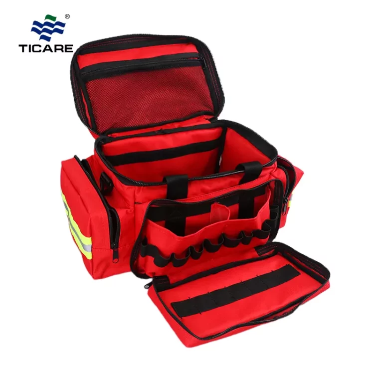 airway kit contents including nasopharyngeal airway and medical supplies