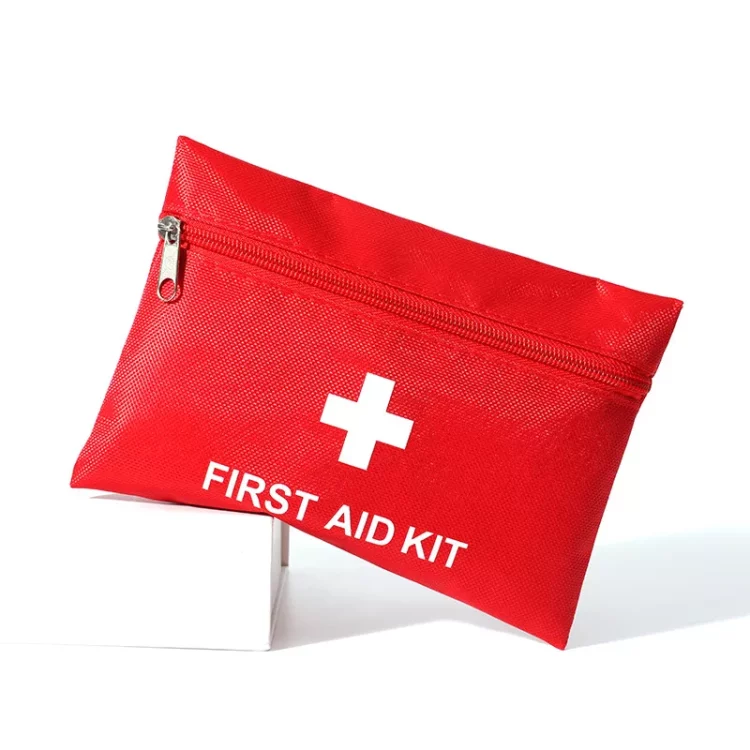 Red small animal emergency first aid kit