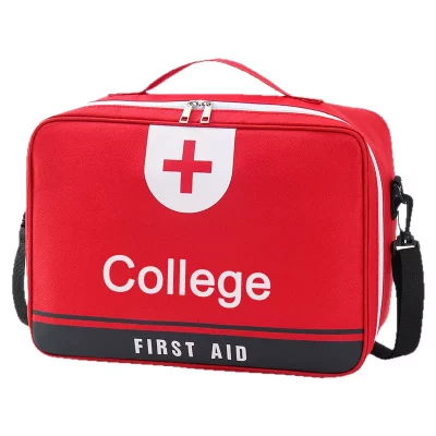 College first aid kit backpack designed for university and institutional use