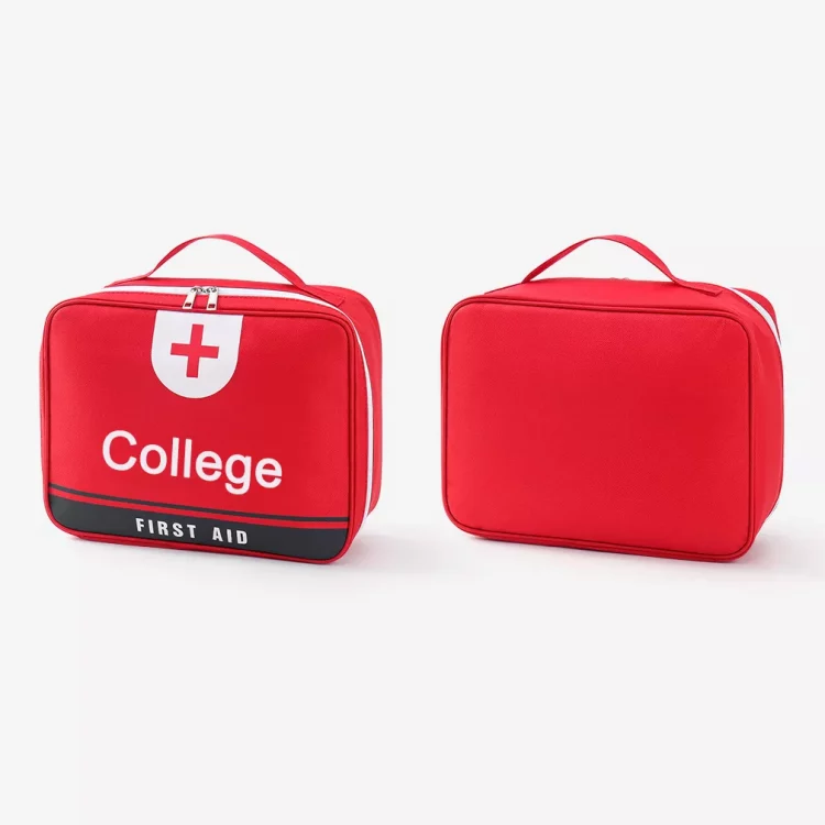 Custom branded college first aid kit with OEM logo printing options