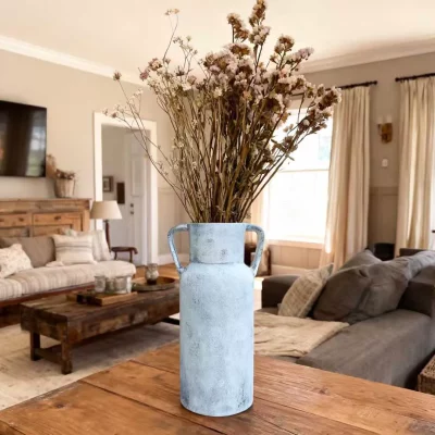Neutral Ceramic Vase for Dried Flowers Suitable for garden and home decor