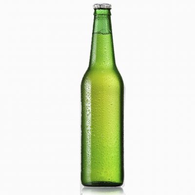dark green beer  glass bottle