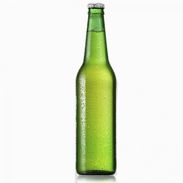 dark green beer  glass bottle