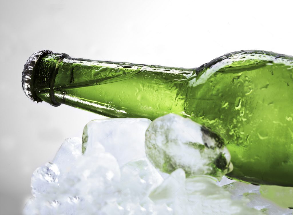 330ml green glass beer bottle