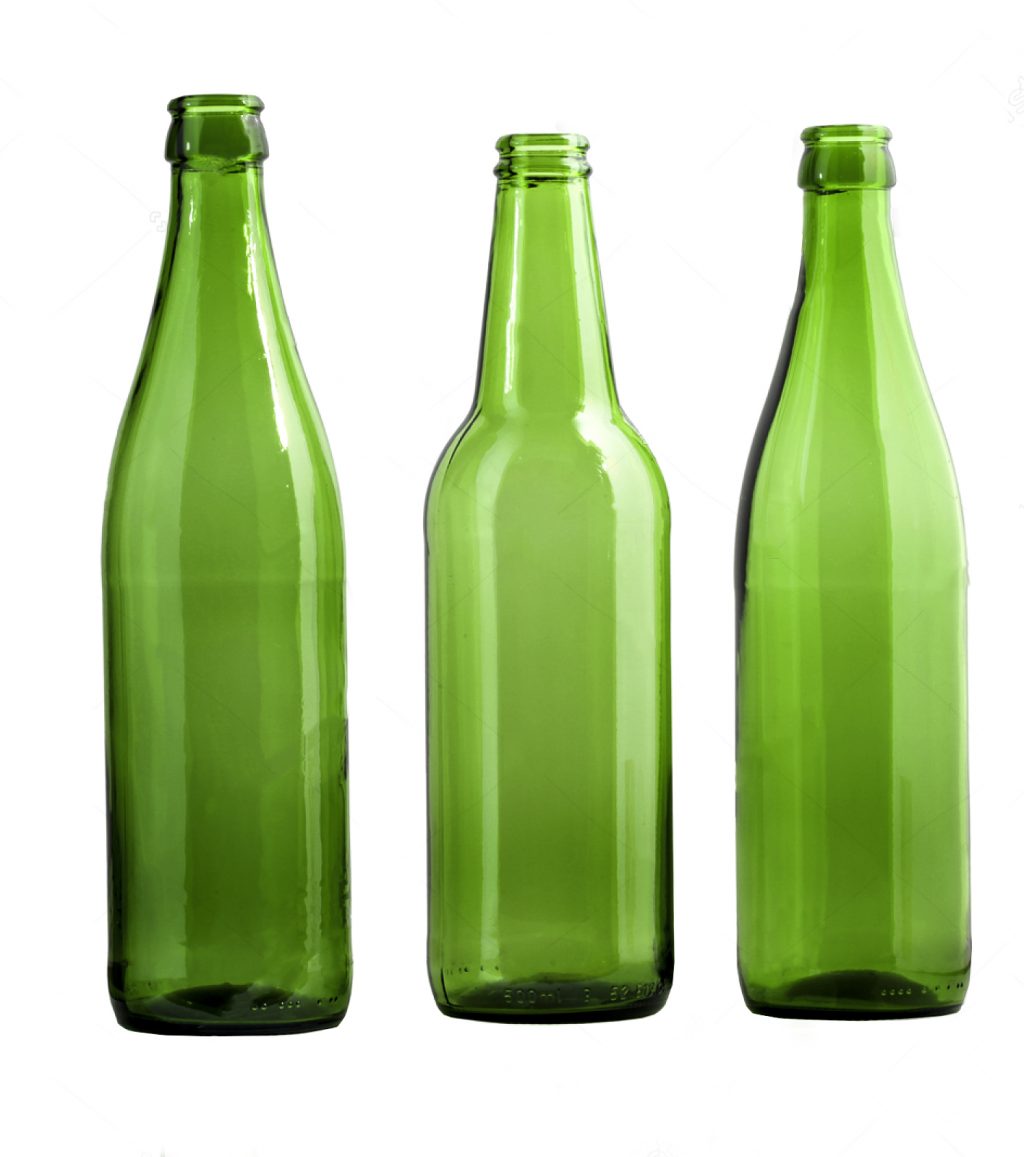 500ml green glass beer bottle