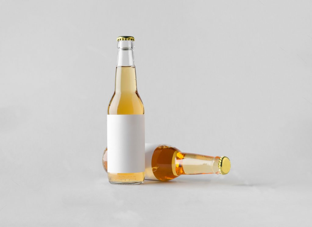 207ml Clear glass beer  bottle