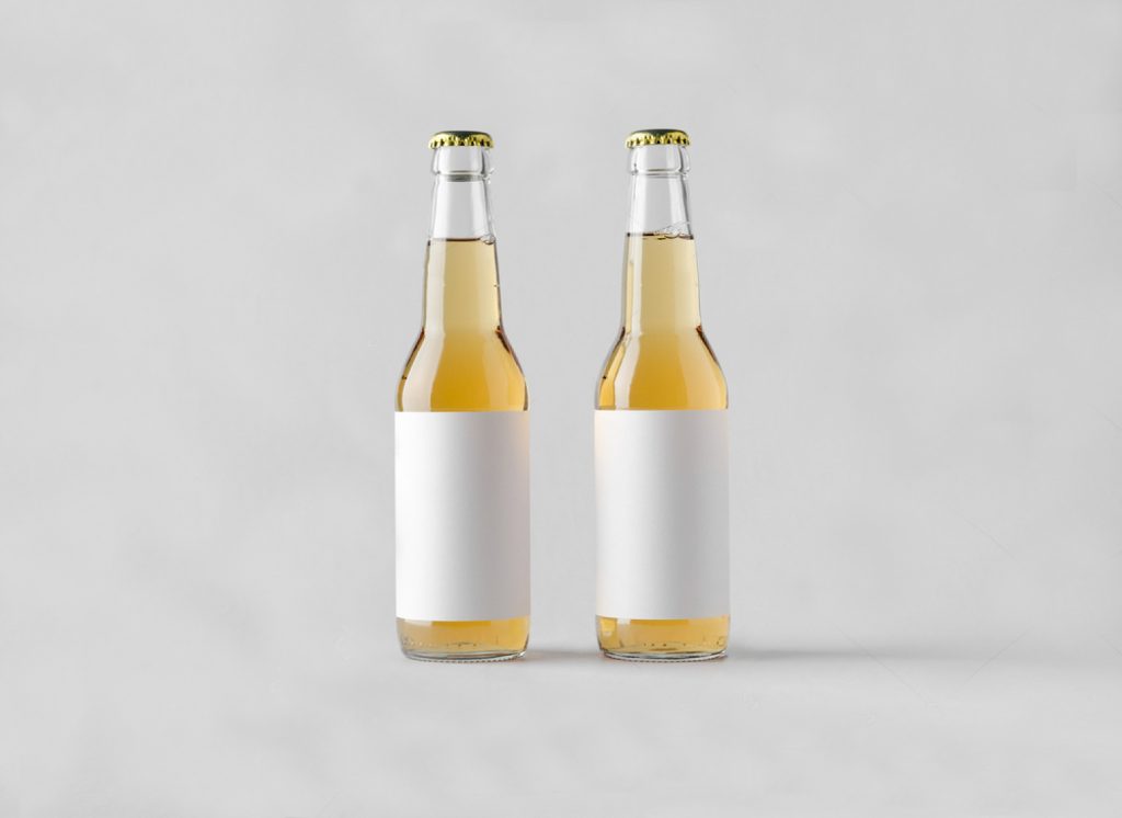 330ml Clear glass beer  bottle