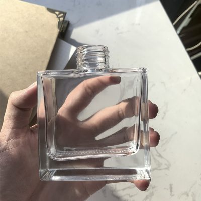 flat perfume  glass bottle