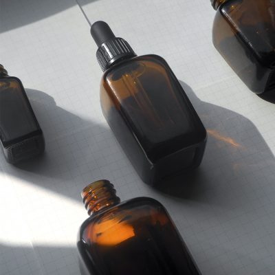 square Essential Oil Dropper Glass Bottle