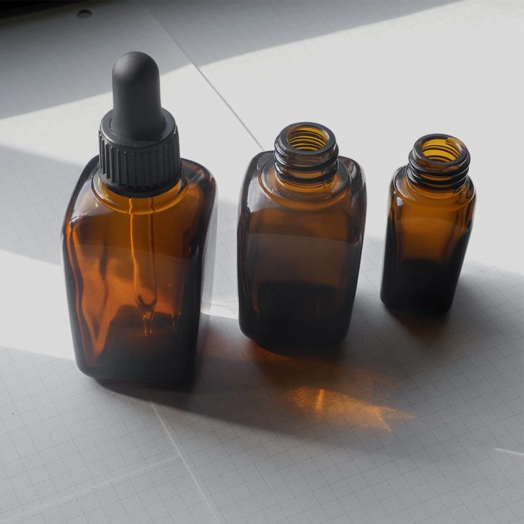 square Essential Oil Glass Bottle