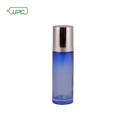 100ml Gradient Blue Glass Cosmetic Bottle