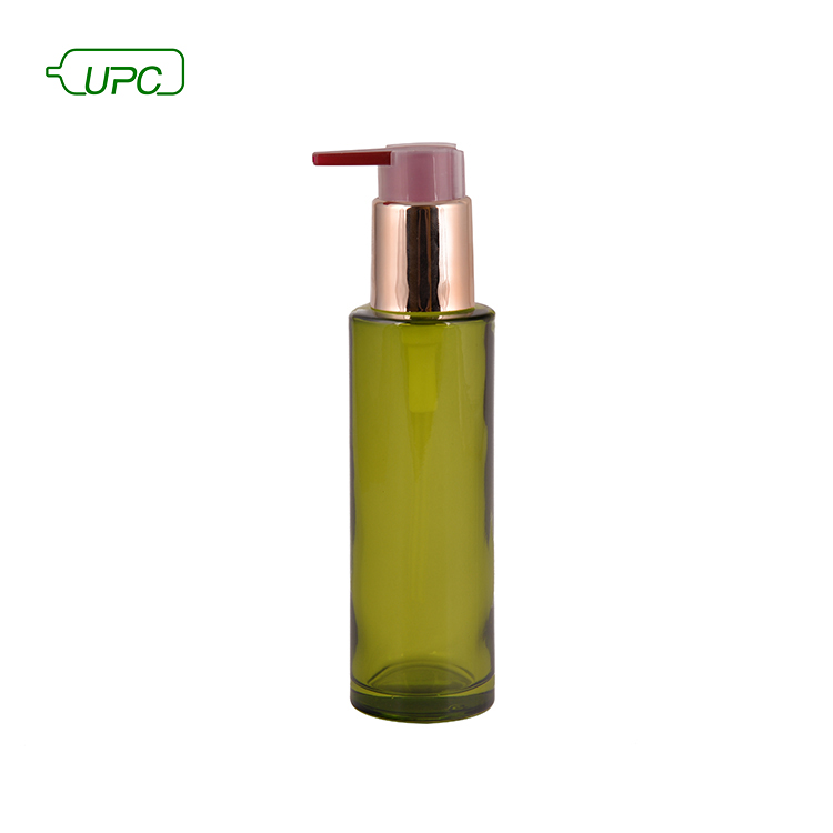 Pump Action Glass Cosmetic Bottle