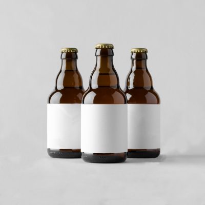 Customized various amber glass beer bottles