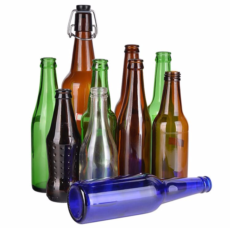 amber blue green beer glass  bottle