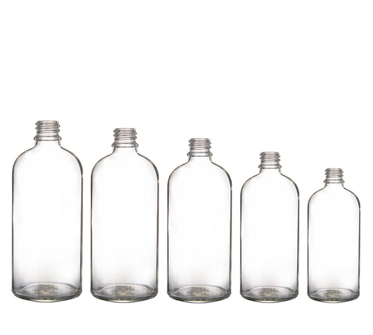 200ml clear pharma glass bottle