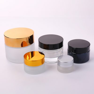 clear glass commetic jar