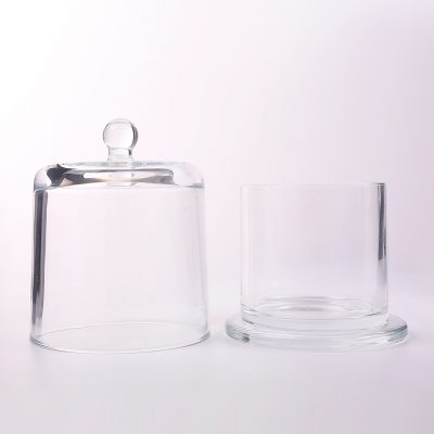 candle jar with glass cap