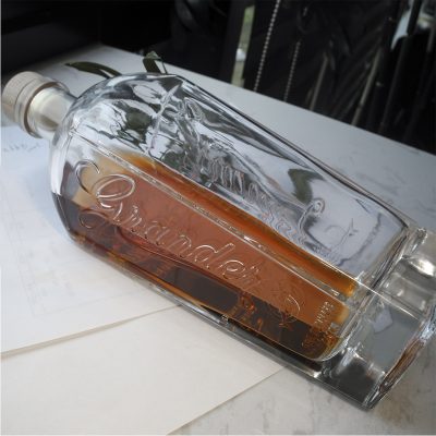 750ml Clear Glass  Alcohol Bottle