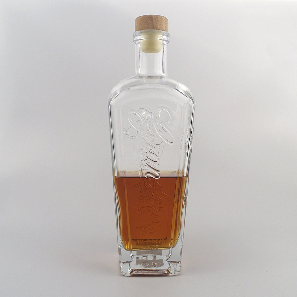 500ml Clear Glass   Alcohol Bottle