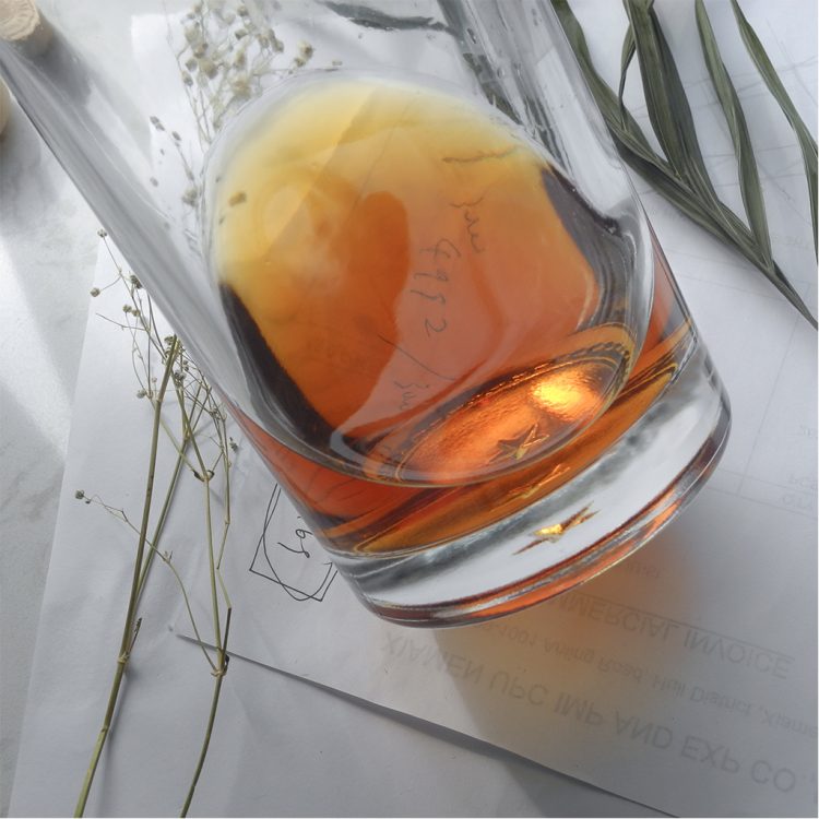 750ml cylindrical whiskey bottle