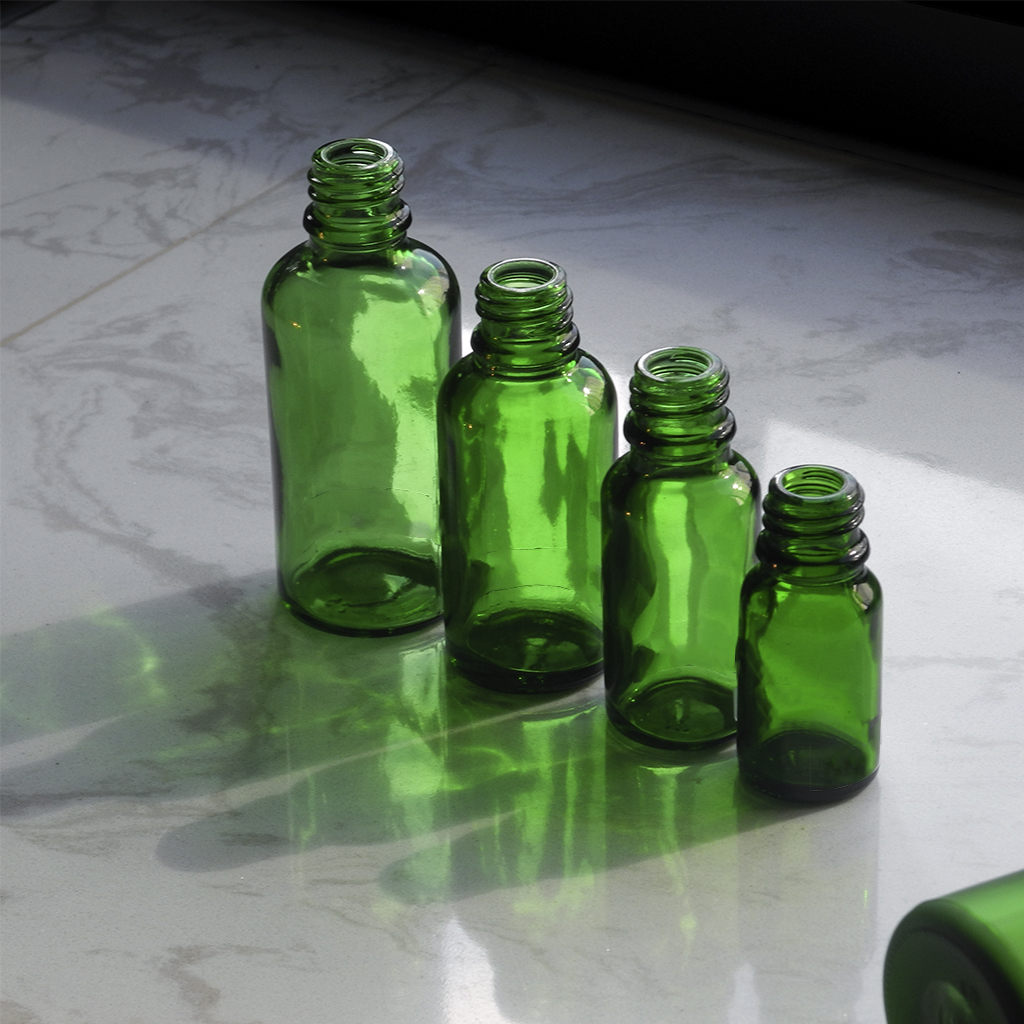 green Essential Oil  Dropper Bottle