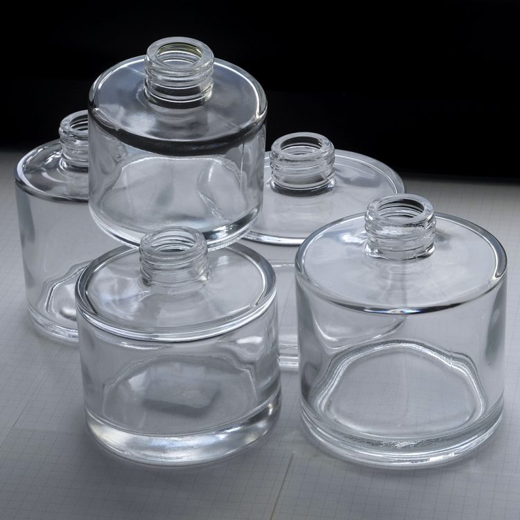 cylindrical aromatherapy glass bottle