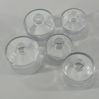 transparent cylindrical aromatherapy glass bottle