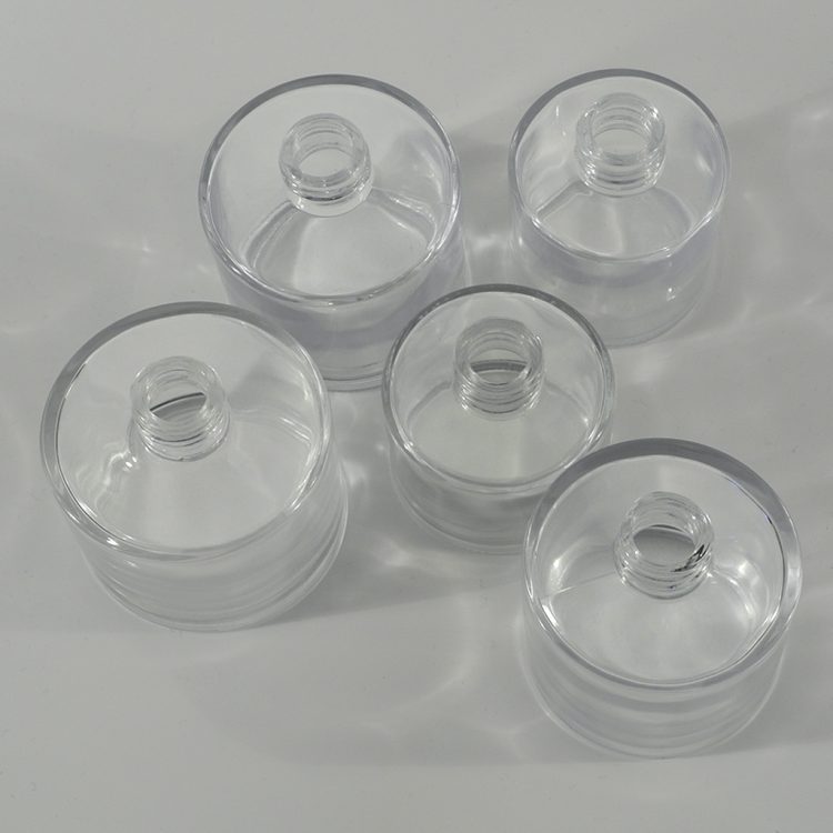 transparent cylindrical aromatherapy glass bottle