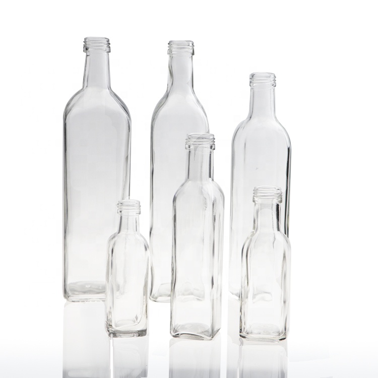 Clear Olive Oil Glass Bottle