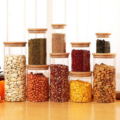 glass spice jars with lid