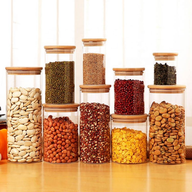 glass spice jars with lid