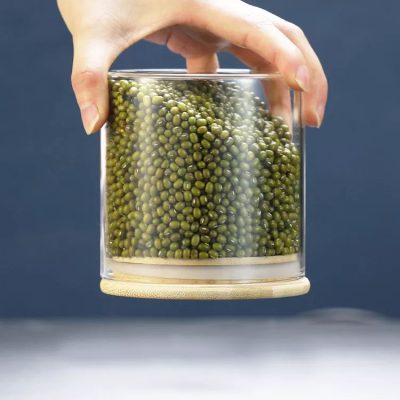 glass spice jars with cap