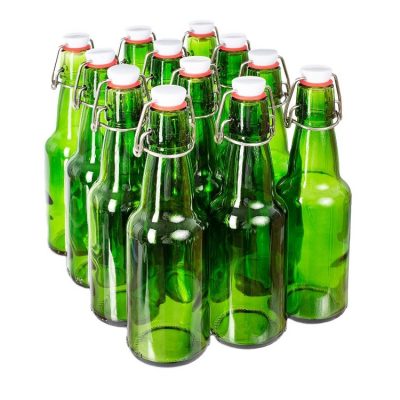 seing top green beer bottle