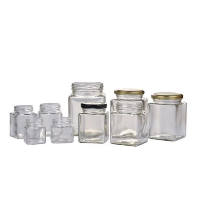 square food glass jars