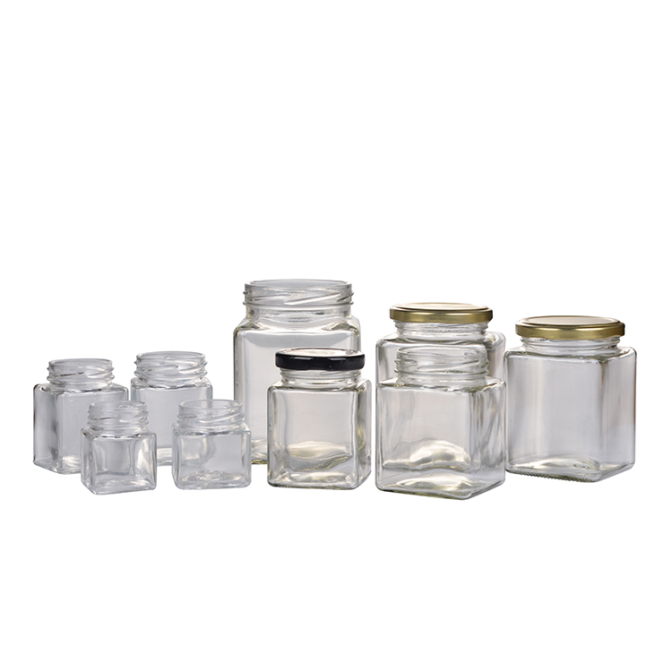 square food glass jars