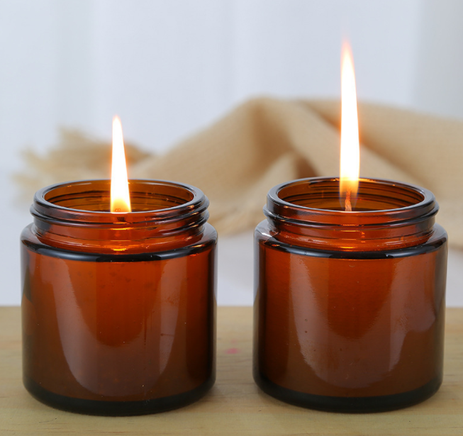 150ML amber glass candle jar