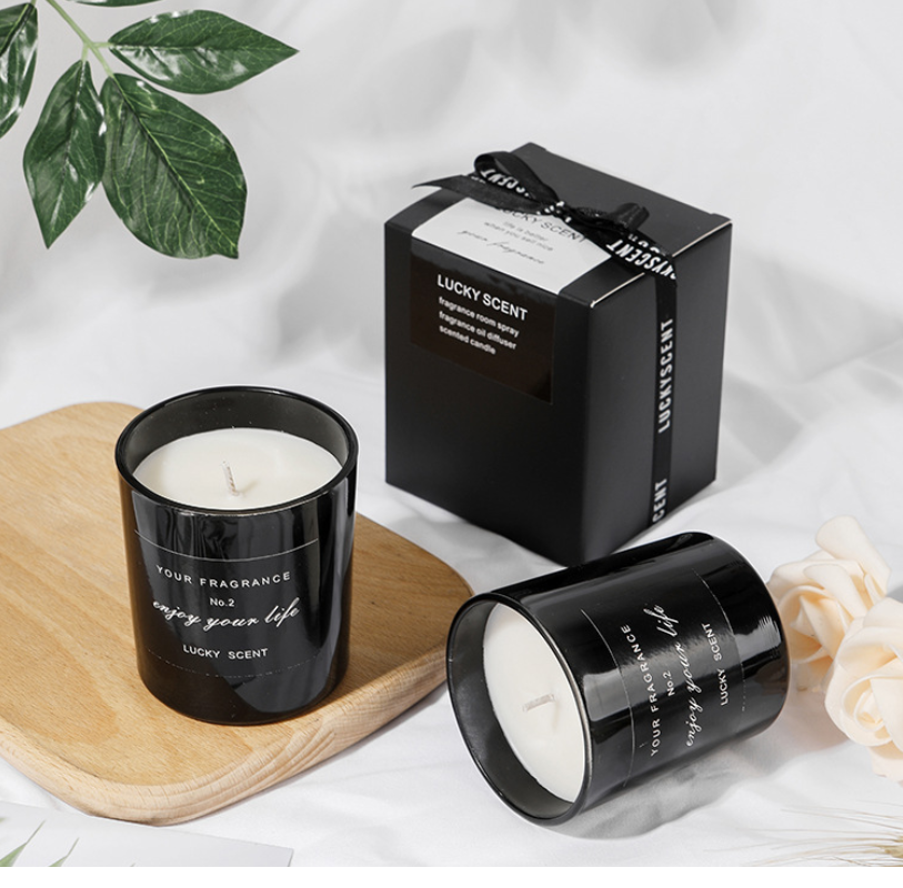 Black Scented Candle Jars