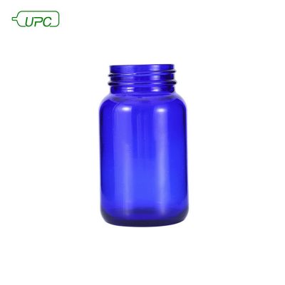 cobalt blue glass pill bottle 01